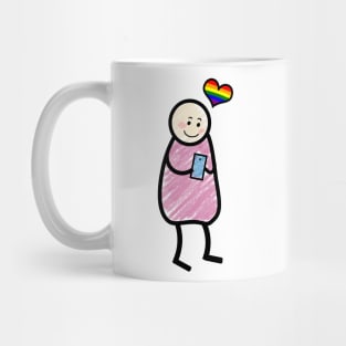 Stick Man Love Gay Pride Mug